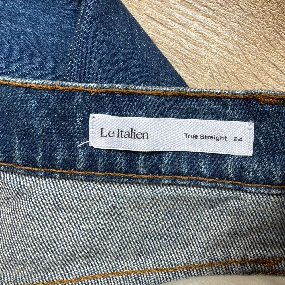 New FRAME Le Italien Straight-Leg Jeans Blue 24 - Picture 5 of 16